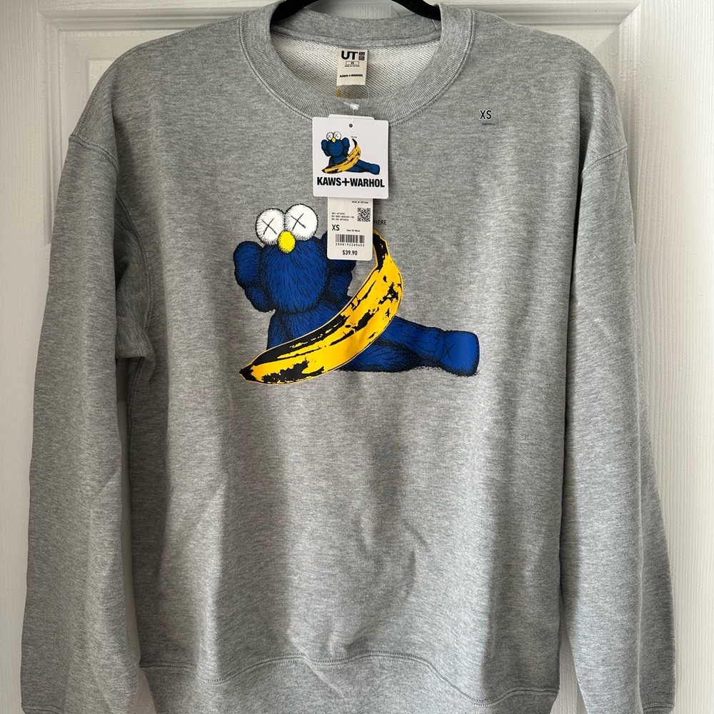 NWT Uniqlo Kaws + Andy Warhol Sweatshirt Size XS UNISEX (fits like women’s M)